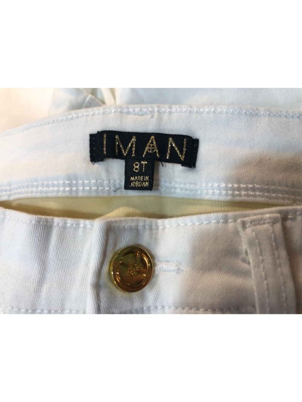 IMAN Smoothing & Sculpting White Skinny Jeans Size 8T - Picture 6 of 10
